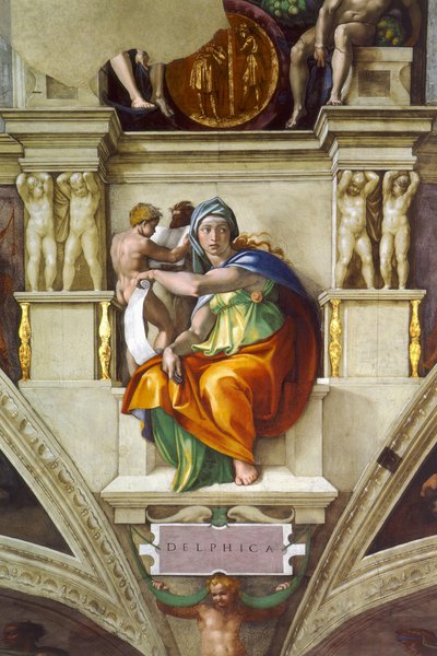 La Sibylle de Delphes, plafond de la Chapelle Sixtine au Vatican, 1508-1512 - Michelangelo Buonarroti