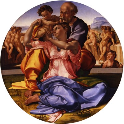 La Sainte Famille Le Tondo Doni - Michelangelo Buonarroti