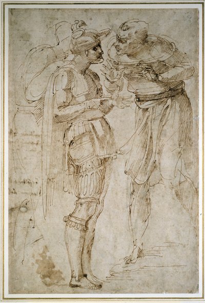 Trois hommes en conversation - Michelangelo Buonarroti