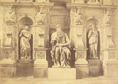 Tombeau du pape Jules II (1453-1513) détail de Moïse flanqué de Léa et Rachel - Michelangelo Buonarroti