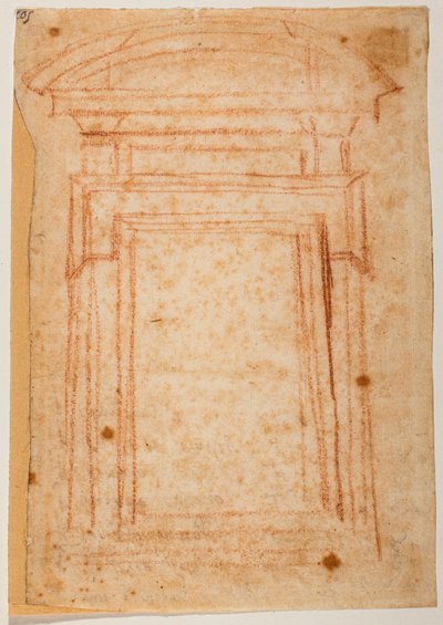 Esquisse de fenêtre pour la Nouvelle Sacristie - Michelangelo Buonarroti