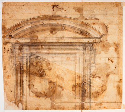 Croquis de fenêtres pour San Giovanni dei Fiorentini - Michelangelo Buonarroti