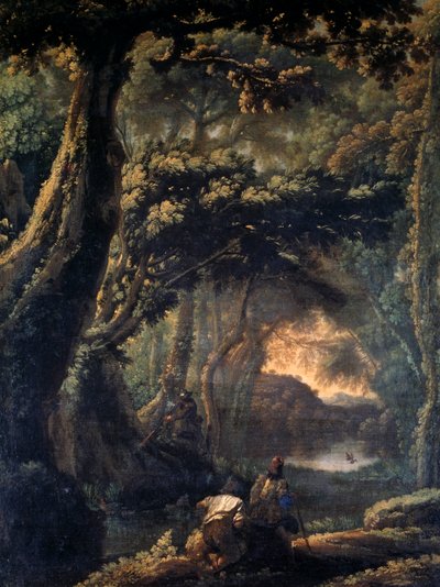 Chasse à la foulque, par Michelangelo Cerquozzi dit Michelangelo delle Battaglie (1602-1660), huile sur toile, 67x51 cm - Michelangelo Cerquozzi