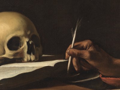 Saint Jérôme écrivant (détail) - Michelangelo Merisi da Caravaggio