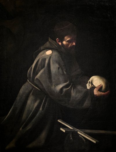 Saint François en méditation - Michelangelo Merisi da Caravaggio