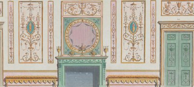 Mur orné avec portes et cheminée, nos. 344-350, 20 mars 1785 - Michelangelo Pergolesi