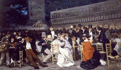 Un café sur la Piazza San Marco, par Michele Cammarano - Michele Cammarano