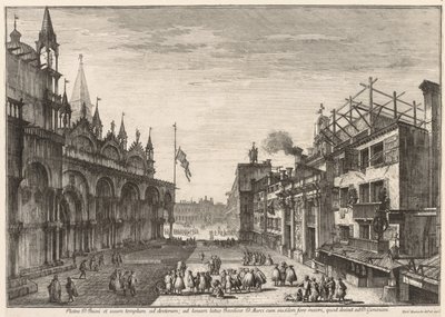 Vues de Venise : Piazzetta S. Basso - Michele Marieschi