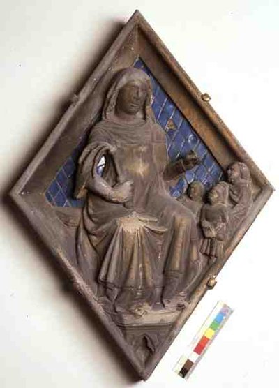 Grammaire, carreau en relief du Campanile - Micheli Gino