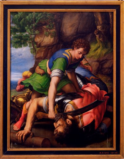David et Goliath - Michiel I Coxie or Coxcie