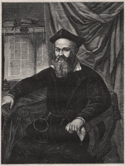 Portrait de Marco Antonio de Dominis (Markantun de Dominis) (1556-1624) ecclésiastique dalmate, apostat et homme de science - gravure de G J Delff d