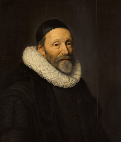 Portrait de Johannes Wtenbogaert (1557-1644) - Michiel Jansz van Mierevelt (workshop of)