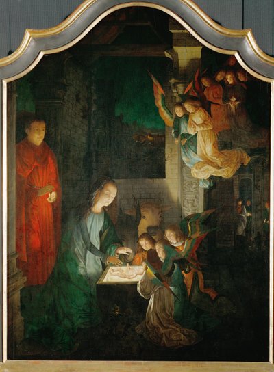 Sainte Nuit (peinture sur bois de chêne) - Michiel Sittow