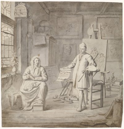 Le peintre Michiel Comans et sa troisième femme Elisabeth van der Mersche dans l