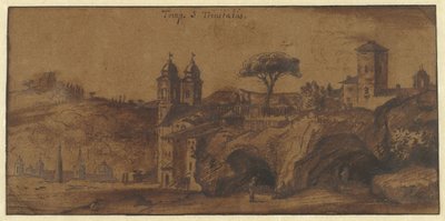Vue de la SS Trinità dei Monti à Rome - Michiel van Overbeek