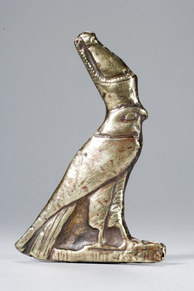Amulette en forme de faucon (électrum) - Middle Kingdom Egyptian