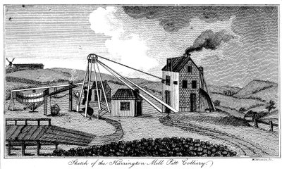 Esquisse de la mine de Harrington Mill Pitt, Comté de Durham - Middlemist