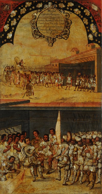 La Conquête du Mexique, Panneau XV, vers 1696-1715 - Miguel Gonzalez