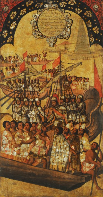 La Conquête du Mexique, Panneau XXIII, c.1696-1715 - Miguel Gonzalez
