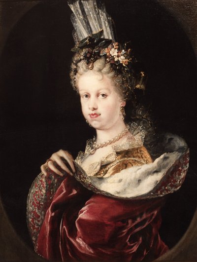 Portrait de la reine Maria Luisa de Savoie - Miguel Jacinto Meléndez