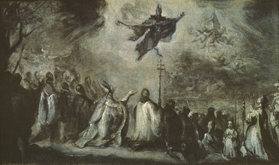 Apparition de Saint Augustin - Miguel Jacinto Meléndez