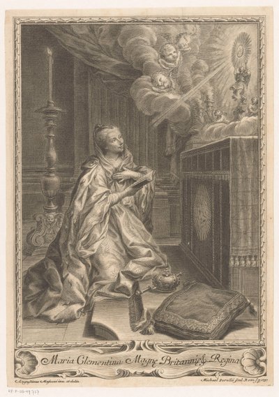 Maria Clementina Sobieska devant un autel - Miguel de Sorelló