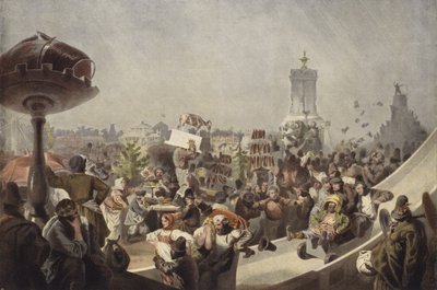 Festival populaire en Russie au milieu du 19e siècle - Mihaly von Zichy