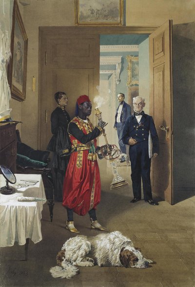 Foyer du Grand Palais à Tsarskoïe Selo, 1865 - Mihaly von Zichy