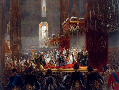 Hommage de la famille impériale au tsar Alexandre II, Moscou, 1856 - Mihaly von Zichy