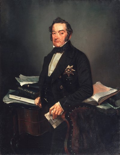 Portrait du sénateur Ivan Tolstoï - Mihaly von Zichy