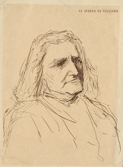 Portrait de Franz Liszt 1811-1886, années 1880 - Mihály Munkácsy