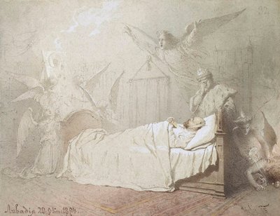 Alexandre III sur son lit de mort entouré d