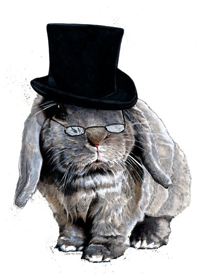 Lapin Bonbon sur Blanc, 2020 - Mike Davis