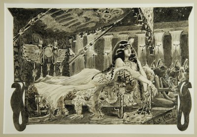 Cléopâtre sur le lit, 1899 - Mikhail Aleksandrovich Vrubel