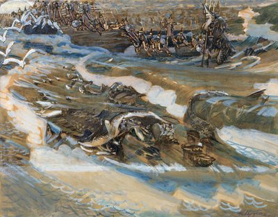 Illustration pour le conte de fées du Tsar Saltan par A. Pouchkine, 1901 - Mikhail Aleksandrovich Vrubel