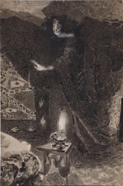 Illustration du poème Le Démon de Mikhail Lermontov, 1890-1900 - Mikhail Aleksandrovich Vrubel