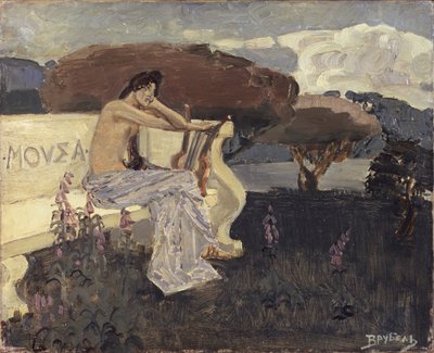 Muse. Conception pour un rideau de théâtre, vers 1890 - Mikhail Aleksandrovich Vrubel