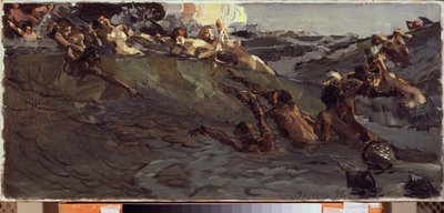 Naiades et tritons jouant - Mikhail Aleksandrovich Vrubel