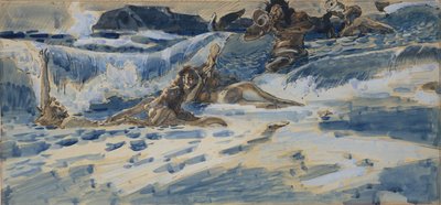 Naiades et tritons jouant, 1896-1898 - Mikhail Aleksandrovich Vrubel