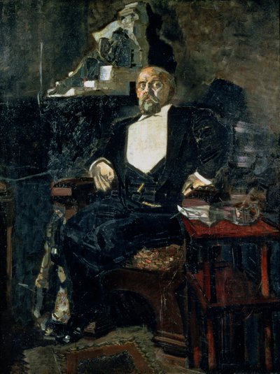 Portrait de Savva Mamontov, le fondateur de la première opéra privée - Mikhail Aleksandrovich Vrubel