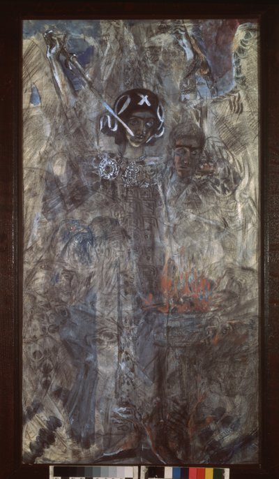 La Vision du prophète Ézéchiel, 1905 - Mikhail Aleksandrovich Vrubel