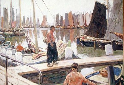 Bateaux à voile, calme - Mikhail Alexandrovich Demianov