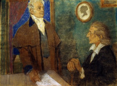 J. W. von Goethe et F. Schiller à Weimar - Mikhail Dmitrievich Ezuchevsky