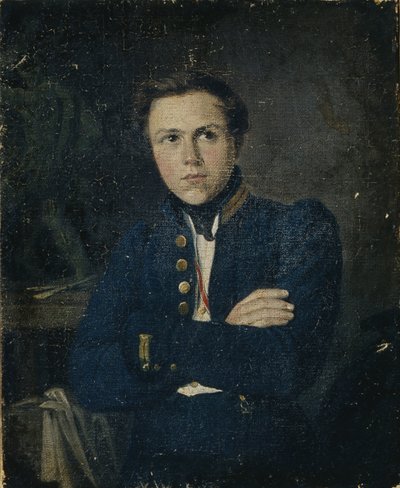 Portrait du sculpteur Alexandre Ivanovich Terebenev 1812-1859, 1835 - Mikhail Ivanovich Skotti