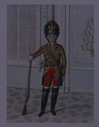 Officier du régiment de cavalerie des gardes de la vie en 1764-1796, début des années 1840 - Mikhail Ivanovich Terebenev