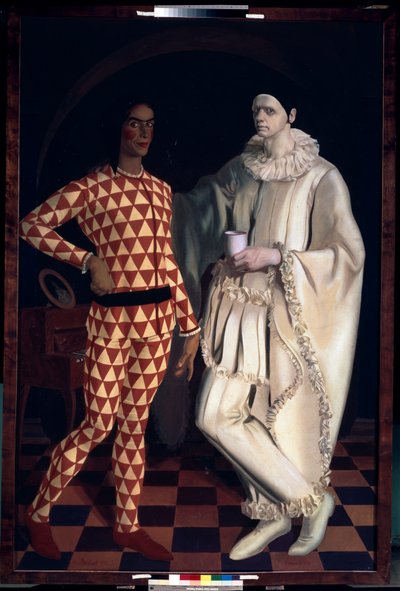 Arlequin et Pierrot (Autoportraits, en costumes de la Commedia dell
