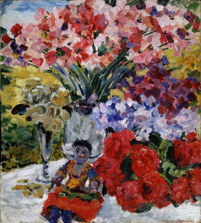 Fleurs et une poupée, 1916 - Mikhail Nikolayevich Yakovlev
