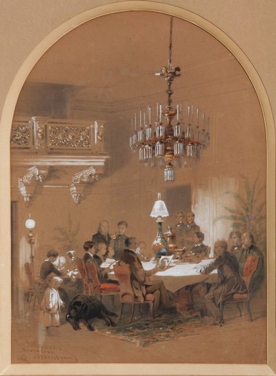 Salon Vonlyarlyarsky à Vonlyarovo, 1855 - Mikhail Osipovitsch Mikeshin