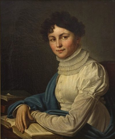Portrait de la poétesse Anna Bunina 1774-1829, 1825 - Mikhail Prokopyevich Vishnevitsky