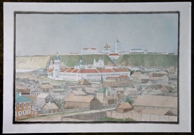 Vue de Tobolsk, années 1850 - Mikhail Stepanovich Znamensky